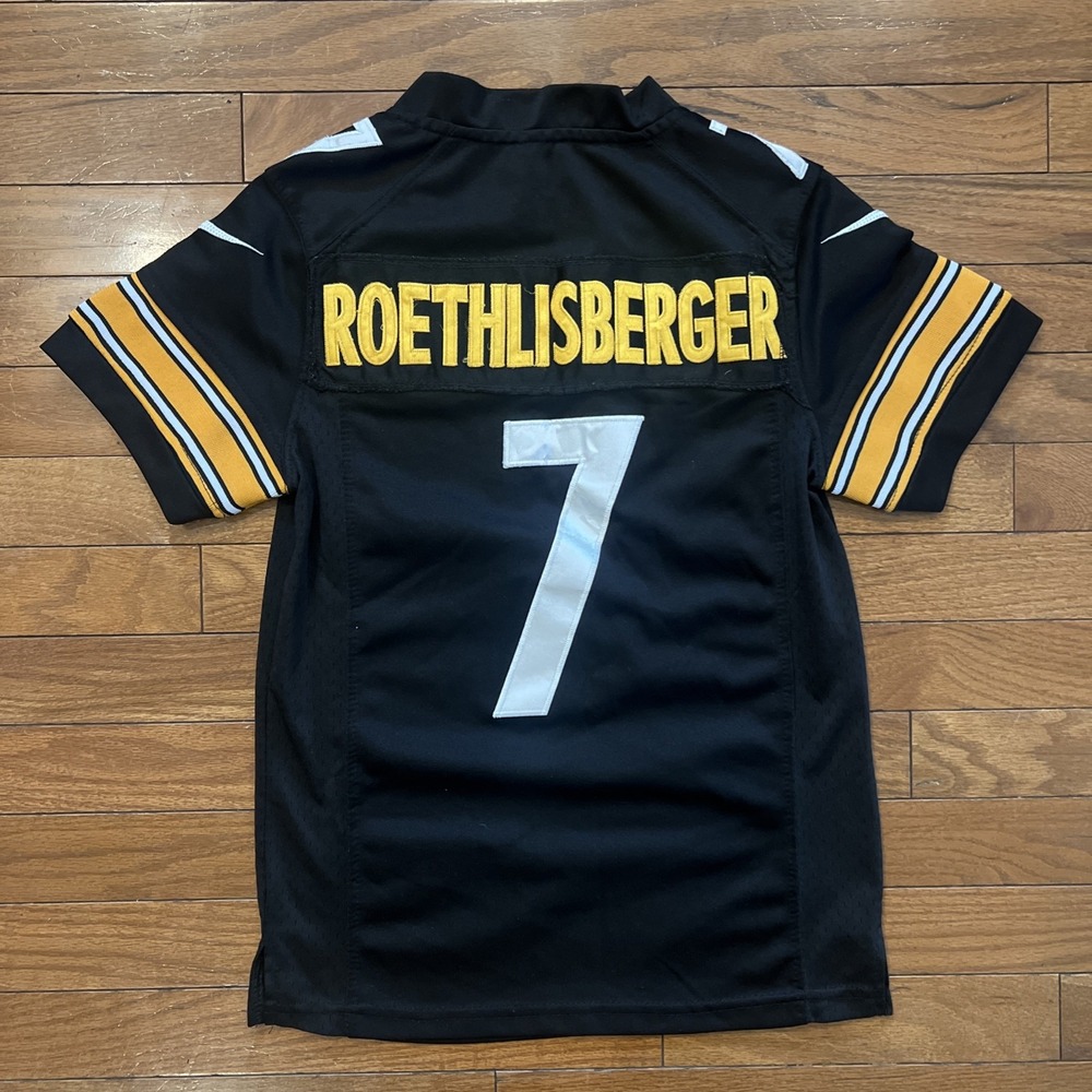 Nike Ben Roethlisberger #7 Pittsburgh Steelers Youth Large NFL Football Jersey - Picture 2 of 13
